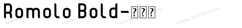 Romolo Bold字体转换